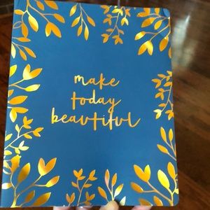 Brand new blue “make today beautiful” dotted bullet journal